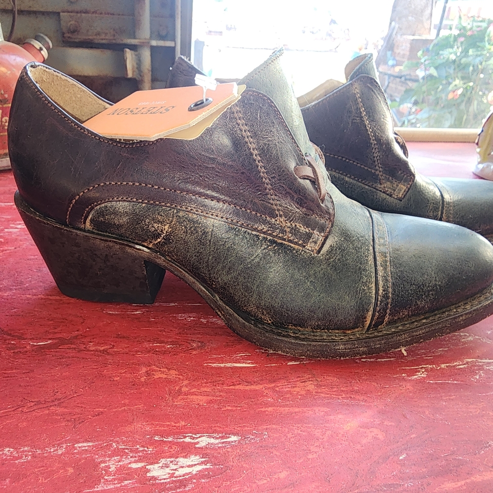 Stetson Women's Brown And Green Leather Shoes NWT Size 6